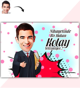 BK Gift Kişiye Özel Bay Avukat Karikatür Baskılı Yaş Pasta İçin Yenilebilir Şekerli Kağıt  1(Sadece Kağıt)