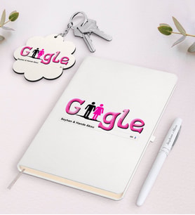 BK Gift Kişiye Özel Google Tasarımlı Beyaz Defter Kalem ve Anahtarlık Hediye Seti-2 (Model 1)