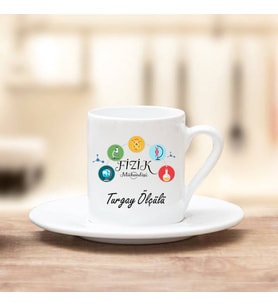 Fizik Mühendisi Türk Kahvesi Fincanı (Beyaz)