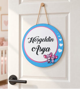 Gifties Minik Fare Temalı Kişiye Özel Kapı Süsü