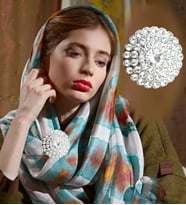 HARİKA PELUŞ Broş (Yaka İğnesi) (Siyah-Gri)