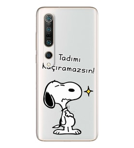 Snoopy Tasarımlı Süper Şeffaf Silikon Telefon Kılıfı Xiomai Mi10- Mi 10 Pro