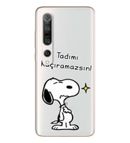 Snoopy Tasarımlı Süper Şeffaf Silikon Telefon Kılıfı Xiomai Mi10- Mi 10 Pro