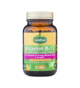 Mindivan Vitamin B12 &Ginkgo Bloba Ekstresi & L Arginin