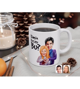 BK Gift Kişiye Özel Sevgililer Kimin Kocası Bu Karikatürlü Beyaz Kupa Bardak-89
