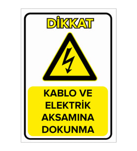 MIGNATIS - Kablo Ve Elektrik Aksamına Dokunma Levhası - Sac Malzeme 35x50cm
