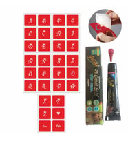 Taçlı Harf Dövme Seti Tattoo Dövme Kit
