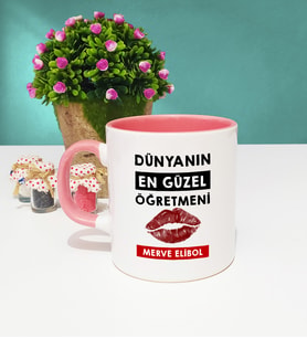 Dünyanın En Güzel Öğretmeni Kupa Bardak Pembe