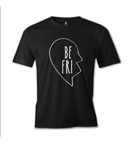 Best Friends Kalp 1/2 - 1 Siyah Erkek Tshirt