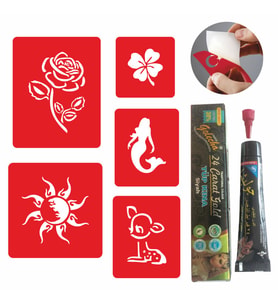 Doğa Modelleri Kına Dövme ve Şablon Seti Tattoo