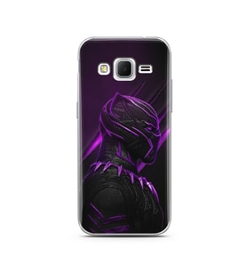 Black Panter Tasarım Süper Şeffaf Silikon Telefon Kılıfı Samsung Core Prime