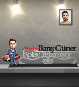 Kişiye Özel İş Adamı Karikatürlü Kolay Yetişmiyor Ahşap Biblo Bay-15
