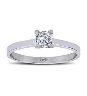 Lova 0,27 Karat Pırlanta Tektaş Yüzük - IDL Sertifikalı - 1040024