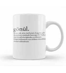 Gönül Kelime Kupa Bardak Porselen