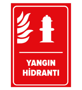 MIGNATIS - Yangın Hidrantı Levhası - Sac Malzeme 50x70cm