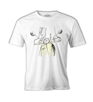 Vespa Beyaz Erkek Tshirt