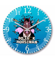 Bojack Horseman  Duvar    Saati Bombeli Gercek Cam