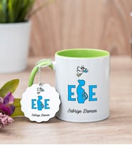Ebe Yeşil Kupa Bardak Ve Anahtarlık Set
