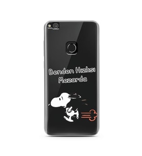 Snoopy Tasarımlı Süper Şeffaf Silikon Telefon Kılıfı Huawei P9 Lite 2017 