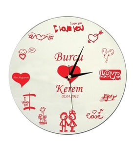 Kişiye Özel Love Duvar Saati