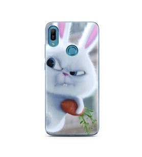Dedektif Tavşan Tasarımlı Süper Şeffaf Silikon Telefon Kılıfı Huawei Y6 Prime (2