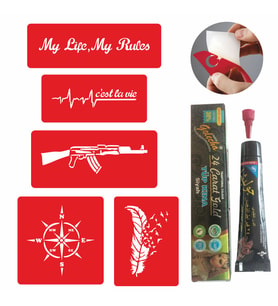 Şanslı Dövmeler Kına Dövme ve Şablon Seti Tattoo