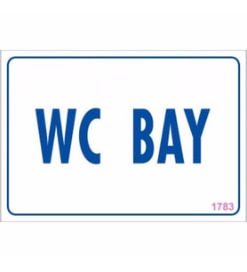 Pvc Levha quot;WC Bay quot;17,5*25 cm