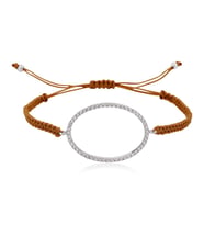 Gümüş İpli Oval Bileklik