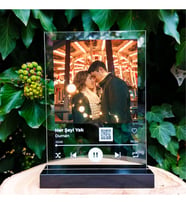 Kişiye Özel Fotoğraf Baskılı Pleksi Yeni Nesil Plak Spotify Youtube QR Kodlu Kare Kodlu Sevgiliye Hediye Müzikli - Sevgiliye Hediye - Yeniyıl hediyesi - Yılbaşı Hediyesi (Siyah)