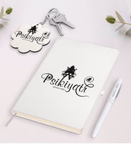 BK Gift Kişiye Özel Psikiyatr Beyaz Defter Kalem Ve Anahtarlık Hediye Seti (Model 1)