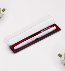 BK Gift Kişiye Özel Atatürk İmzalı Beyaz Metal Roller Kalem