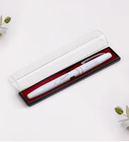 BK Gift Kişiye Özel Atatürk İmzalı Beyaz Metal Roller Kalem