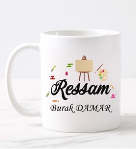 Ressam  Kupa (Beyaz)