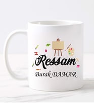 Ressam  Kupa (Beyaz)