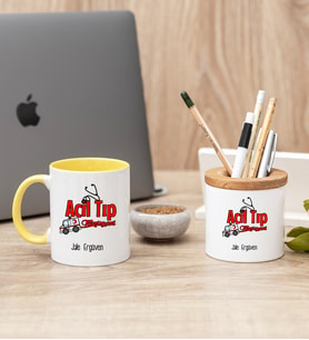 Acil Tıp Teknisyeni Sarı Kupa Bardak Ve Kalemlik Seti