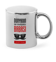 Babalar Gününe Özel Dünyanın En Yakışıklı Babası Krom Kupa Bardak  1