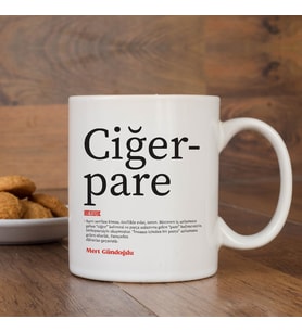 Lügatçe Ciğerpare İsme Özel Kupa