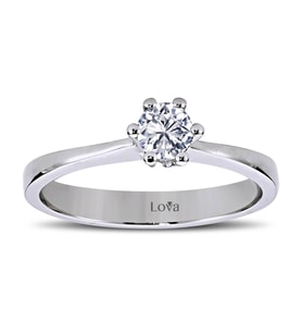 Lova E Renk 0,29 Karat Pırlanta Tektaş Yüzük - 1040048