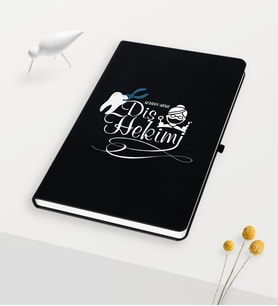 BK Gift Kişiye Özel Diş Hekimi Temalı Siyah Defter - 2
