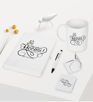 BK Gift Kişiye Özel Hocaların Hocası Temalı Beyaz Defter Kalem Kupa Ayna Seti - 2