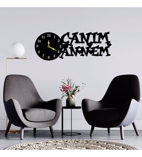 Canım Annem Temalı Ahşap Duvar Saati