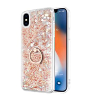 Microsonic Apple iPhone XS Max Kılıf Glitter Liquid Holder Gold