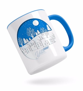 BK Gift Kişiye Özel Yılbaşı Mutlu Yıllar Mavi Kupa Bardak-24