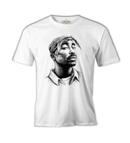 Tupac Shakur - Bandana Beyaz Erkek Tshirt