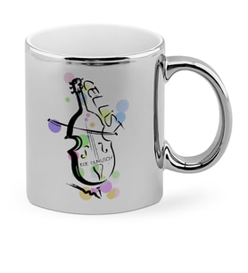 BK Gift Kişiye Özel Mesleki Çellist Krom Kupa Bardak  2