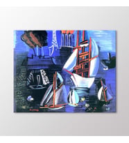 Arty Tablo Boats İn Le Havre Tablo (Karışık)