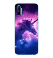 Unicorn Tasarımlı Süper Şeffaf Silikon Telefon Kılıfı Oppo Realmi C3