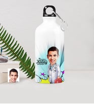 BK Gift Kişiye Özel Bay Doktor Karikatürlü Metal Suluk 500 Ml 6