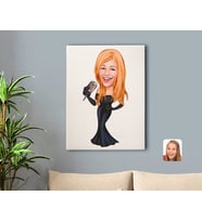 BK Gift Kişiye Özel Assolist Karikatürlü Kanvas Tablo 50x70cm-1