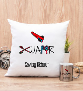 Bayan Kuaförü Yastık ve Silver Kupa Bardak